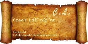 Czech Lóránt névjegykártya