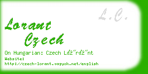 lorant czech business card
